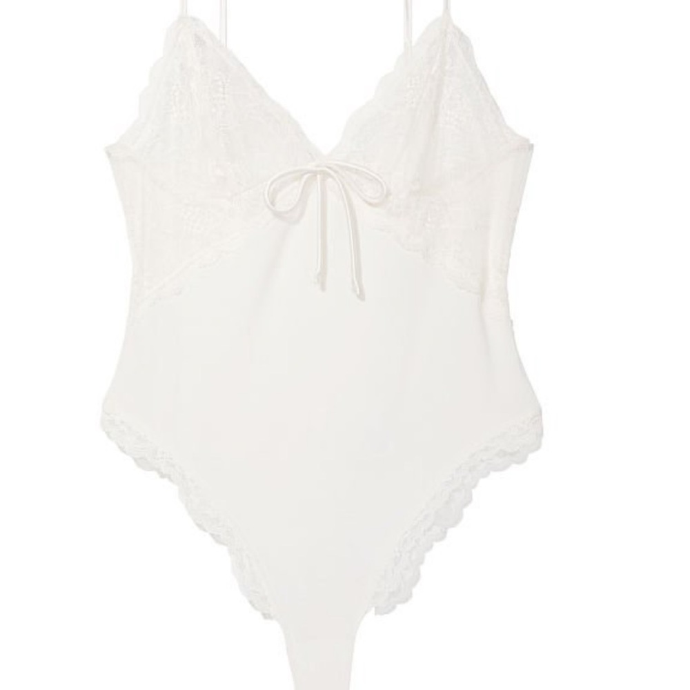 NWT Victorias Secret Lingerie Very Sexy Modal Lace Plunge Bodysuit Sz La… - Picture 3 of 15